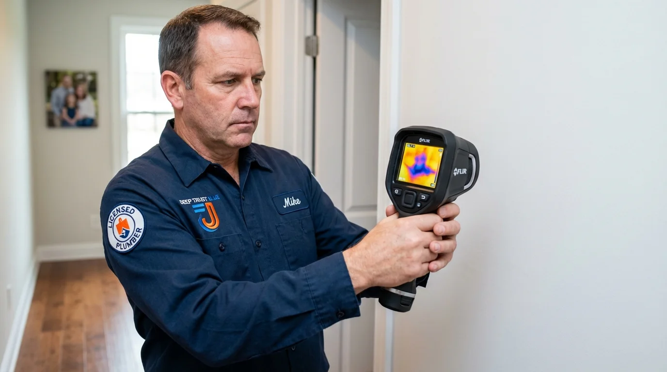 Thermal imaging leak detection by Johns Plumbing LLC in Trafford